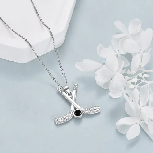 Miniatura 3 de YAFEINI Collar con colgante de plata de ley para violínvioloncheloguitarragolfhockey, joyería de música deportiva para mujeres y niñas