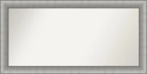 Miniatura 325 de Amanti Art Espejo de baño plateado para sobre fregadero, 28 x 47 pulgadas, espejo rectangular de plata imperial, marco de madera tradicional de gran