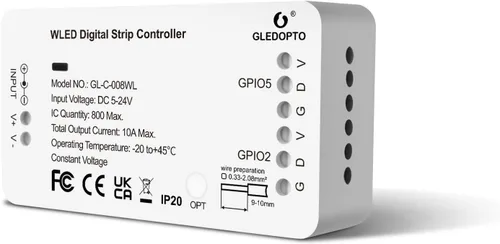 Miniatura 11 de GLEDOPTO Zigbee Pro RGBCCT Controlador de tira LED RGB CCT RGBW RGBWW 5 en 1 Compatible con SmartThings Amazon Echo Plus App/Control de voz