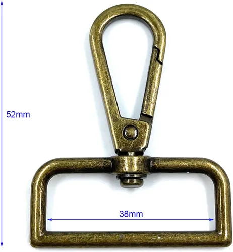 Miniatura 2 de 10 piezas de 1.5" (38 mm) de diámetro interior anillo D hebilla equipaje hebilla langosta garra giratoria