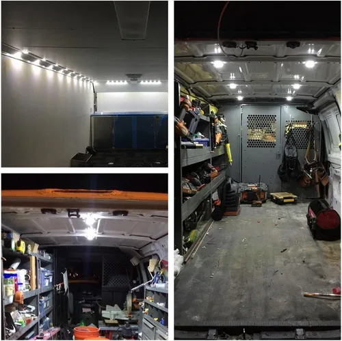 Miniatura 7 de Speller 12V 40 LEDs Van Interior Luces Blanco LED Lámpara Impermeable con Proyecto LED Lente para LWB Van Barcos Caravanas Remolques Celling Luz