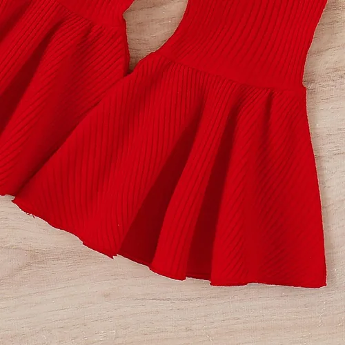 Miniatura 3 de Toddler Girls Valentine's Day Long Sleeve Letter T Shirt Pullover Tops Bell Bottoms Pants Kids Girls 6 Months