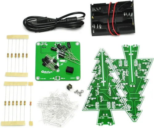 Miniatura 3 de Gikfun Árbol de Navidad 3D Árbol de Navidad LED Kits de bricolaje 7 Colores Flash Circuito LED EK1697