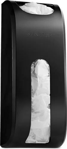 Miniatura 11 de Manterio Dispensador de bolsas de comestibles para montaje en pared, diseño que ahorra espacio, fácil de instalar, a prueba de manchas, resistente a