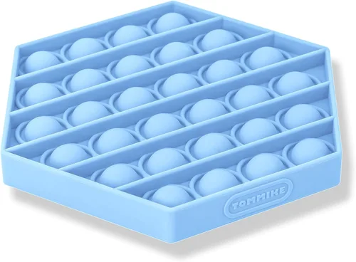 Miniatura 11 de TOMMIKE Juguete hexagonal de burbujas sensoriales para aliviar la ansiedad y el estrés, necesidades especiales, autismo, aprendizaje, oficina