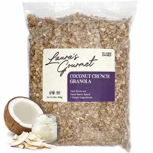 Miniatura 14 de Laura's Gourmet Granola AppleLicious Crunch, 12 oz - 3 packs, Gluten-Free Oats, Vegan, Dairy & Soy Free Snack, Organic Agave, Cinnamon Diced Apples