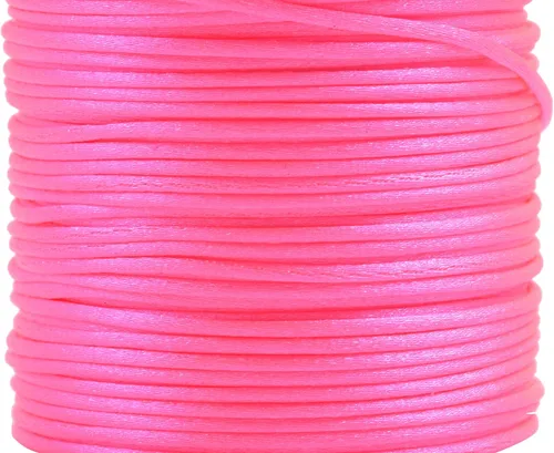 Miniatura 6 de KONMAY 80 Yardas 1.0mm Cordón Rattail de Nylon Satén Seda Trim Hilo para Cuentas para Nudos Chinos, Kumihimo, Trabajo con Cuentas, Macramé, 2-Azul