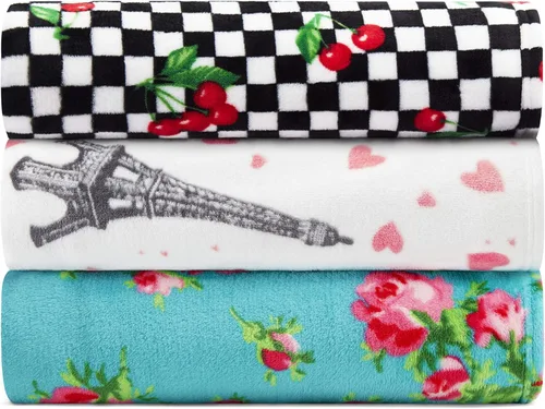 Miniatura 9 de Betsey Johnson Bouquet Day Felpa - Manta de forro polar azul - 50X70 Día del ramo