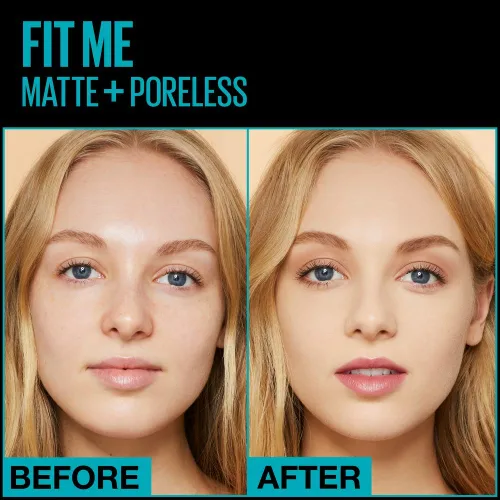 Miniatura 6 de Maybelline New York Fit Me Matte + Poreless Base Líquida, Formato de Bolsa, 220 Natural Beige, 1.3 onzas 220 Beige natural