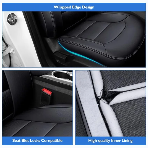 Miniatura 7 de A-Premium Funda de cuero para asiento de coche para conductor compatible con Ford F-150 2004-2008 FX4 Lariat STX XLT XL F-150 Heritage 2004 XL XLT