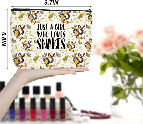 Miniatura 2 de Funny A Girl Loves Animals Pickles - Bolsa de maquillaje para cosméticos, bolsa de viaje para fiestas de animales, artículos de decoración