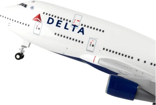 Miniatura 5 de Daron Skymarks Delta 747 – 400 Avión Modelo de Building Kit con Gear, 1/200-scale