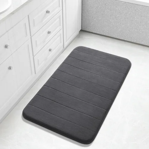 Miniatura 132 de Yimobra Tapete de baño de espuma viscoelástica, súper suave, absorbente, antideslizante, de secado rápido, lavable a máquina, tapete para bañera
