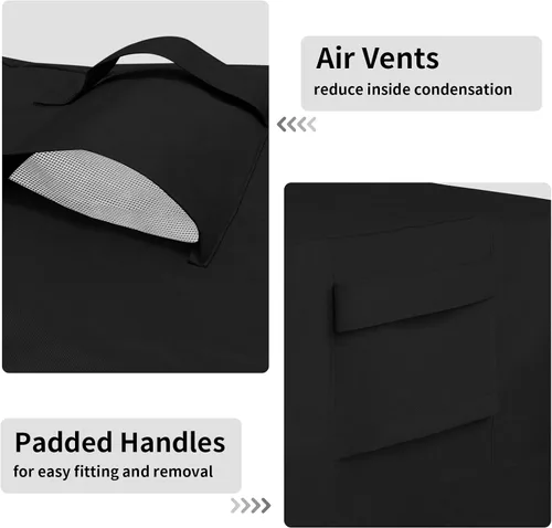 Miniatura 4 de Easy-Going Funda otomana para exteriores, funda impermeable para otomana de patio, funda resistente para muebles de exterior con asas acolchadas