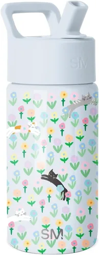 Miniatura 46 de Simple Modern Botella de agua para niños con tapa con pajilla, vaso aislado de acero inoxidable de 14 onzas para niños y a prueba de derrames