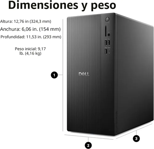 Miniatura 4 de Dell Computadoras de escritorio Pro 2026 para el hogar y la empresa, Copilot AI, procesador i3-14100 de 14ª generación, 8 GB DDR5 RAM, 512 GB PCIe