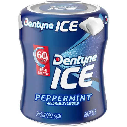 Miniatura 4 de Dentyne Ice Peppermint - Goma de mascar sin azúcar, 6 botellas de 60 piezas (360 piezas en total)