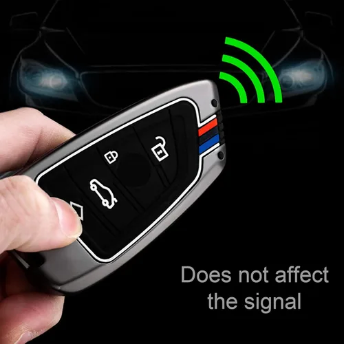 Miniatura 4 de OLLEN Funda de Metal Pesado para Llavero, Compatible con BMW 2 5 6 7 Series X1 X2 X3 X5 X6 GT Series, Carcasa de Protección Completa para Llavero