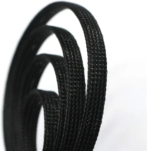 Miniatura 12 de Funda de cable de alambre expandible PET de 30 pies (1/2 pulgada, negro)
