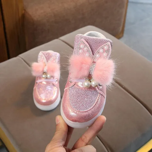 Miniatura 2 de Botas de invierno para bebés y niñas de 1 a 6 años de edad, zapatos cálidos y antideslizantes