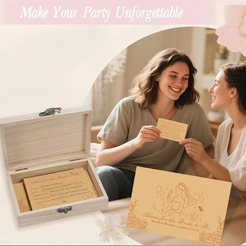 Miniatura 4 de Consejos y deseos para la futura novia, tarjetas de consejos de boda para decoraciones de despedida de soltera, juegos de despedida de soltera, caja