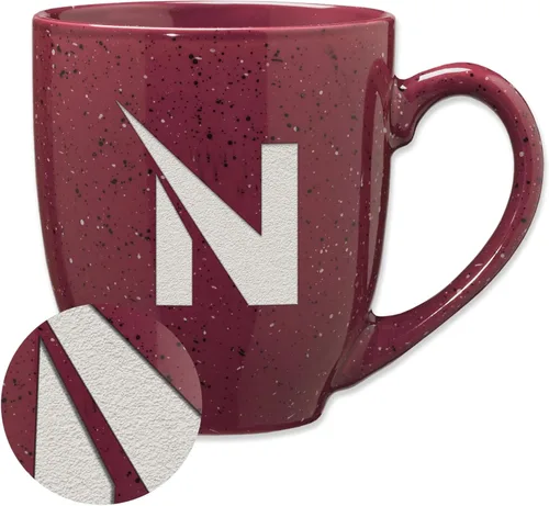 Miniatura 189 de Rico Industries NCAA Virginia Tech Hokies Maroon - Taza de café de cerámica grabada con láser, color del equipo, 16 onzas
