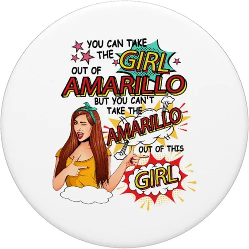 Miniatura 3 de Girl From Amarillo - Comic Style - Amarillo Girl PopSockets Swappable PopGrip