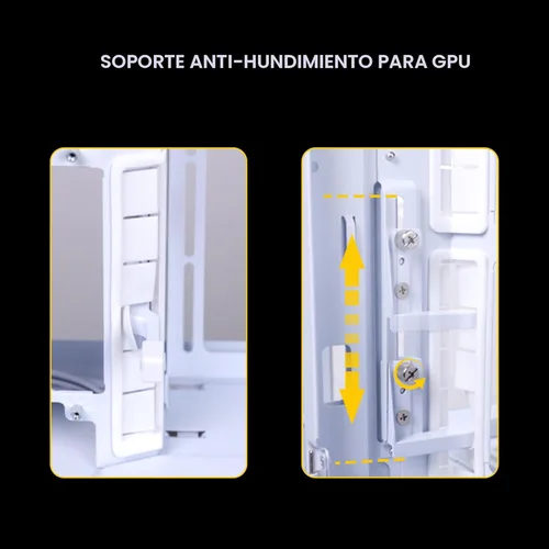 Miniatura 7 de Lian Li O11 Vision Compact - Caja para computadora de torre media ATX, vidrio templado negro-acero, soporte de conexión en la parte trasera - O11VPX