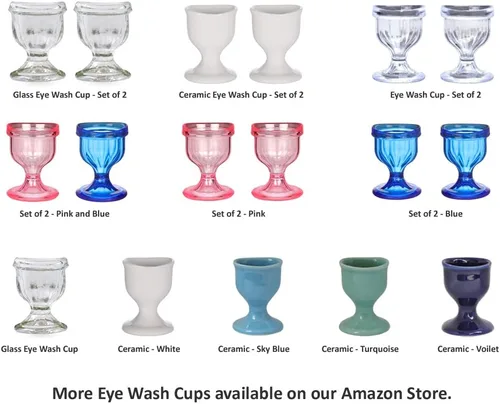 Miniatura 6 de Juego de 2 vasos de lavado de ojos para mantener tus ojos limpios y saludables, color azul