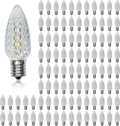Miniatura 8 de Paquete de 50 bombillas LED multicolor C9 de repuesto, bombillas LED C9 de plástico inastillables e impermeables para tiras de luces al aire libre