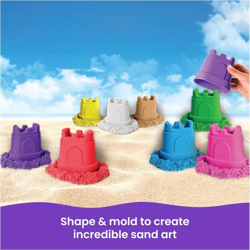 Miniatura 3 de Kinetic Sand, paquete de 10 contenedores de castillo de 10 colores de arena de juego para recuerdos de fiesta, bolsas de regalo, regalos