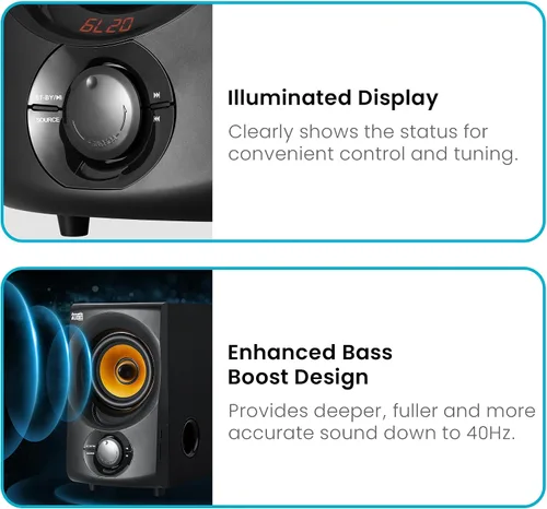 Miniatura 7 de Sistema de altavoces Bluetooth 2.1 de audio acústico