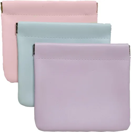 Miniatura 8 de Bolsa de Cosméticos de Bolsillo, Bolsa de Maquillaje de Cuero Impermeable con Cierre por Presión, Organizador Portátil de Artículos de Aseo