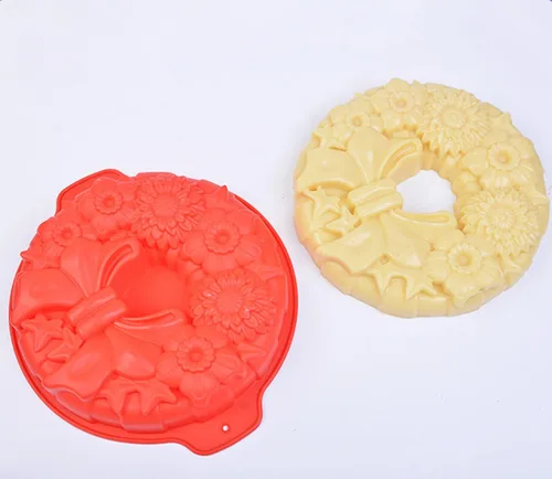 Miniatura 8 de FantasyDay Molde de silicona para tartas de flores de 11.5 pulgadas, para tartas de fiesta, postre, pastel, pan, tarta, tarta, flan y más #3