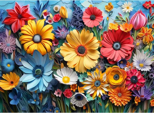Rompecabezas de 300 piezas para adultos | Rompecabezas de piezas grandes de flores coloridas | Rompecabezas de cartón reciclado de 300 piezas |