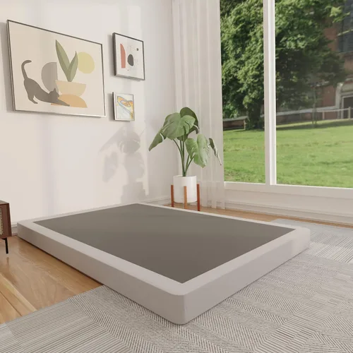 Miniatura 3 de FMDMR Somier de 4 pulgadas para cama individual - Somier de perfil bajo para cama individual, base de colchón de metal resistente con cubierta