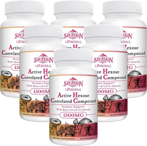 Miniatura 11 de Suplemento correlacionado de hexosa activa liposomal de 1500 mg, 120 geles blandos beta-glucanos con extracto de hongos naturales, sistema
