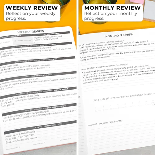 Miniatura 5 de Clever Fox Agenda Daily PRO – Agenda diaria de 8.5 x 11 pulgadas tamaño A4 y diario de gratitud para aumentar la productividad, gestión del tiempo
