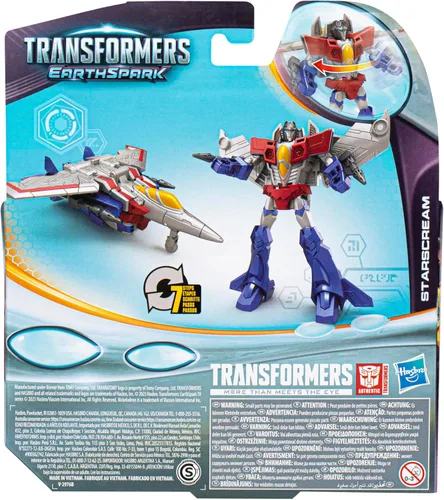 Miniatura 5 de Transformers Toys EarthSpark Warrior Class Starscream Figura de acción, 5 pulgadas, juguetes robot para niños a partir de 6 años
