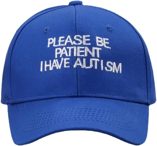 Miniatura 3 de Gorra de béisbol unisex de algodón con texto en inglés "Please Be Patient I Have Autismo", ajustable para papá