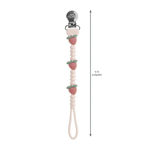 Miniatura 6 de Itzy Ritzy Clip para chupete de silicona; correa para chupete de silicona 100% de grado alimenticio con clip que mantiene los chupetes, mordedores