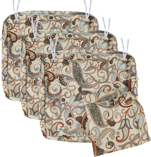 Miniatura 22 de NettyPro Fundas de Cojines de Asiento de Repuesto para Sillas de Patio, Resistentes al Agua con Protección UV, Fundas Deslizantes para Cojines