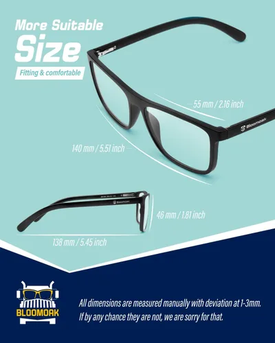 Miniatura 5 de B BLOOMOAK Gafas de conducción nocturna transparentes, lentes de visión nocturna antirreflejos con revestimiento AR, lentes de policarbonato ligeros