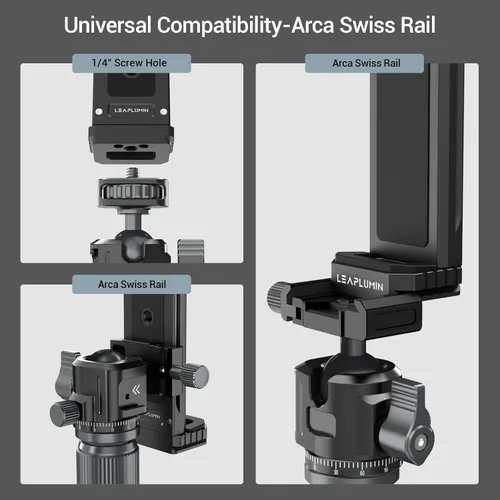 Miniatura 5 de Adaptador de trípode de aluminio para iPad Pro 12.9/11 (6.5"-17.3") - Soporte universal para tableta con tornillo de 1/4