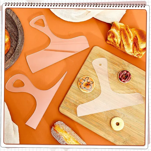 Miniatura 7 de Maitys 3 plantillas de enrutador acrílico de Navidad para carpintería de 10 x 6 pulgadas, tabla de cortar con mango de charcutería, plantilla
