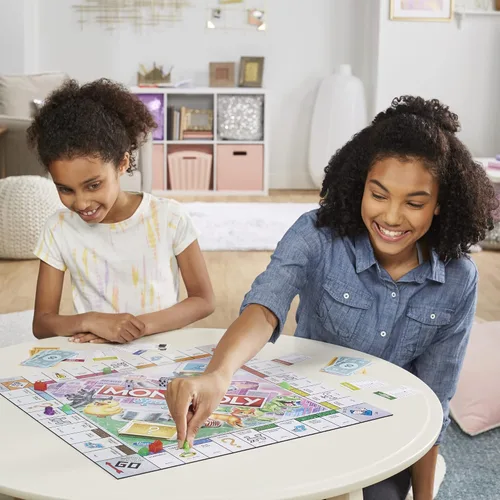 Miniatura 11 de Hasbro Gaming Monopoly Sparkle Edition Juego de mesa, juegos familiares, con fichas brillantes, dados nacarados, aspecto brillante