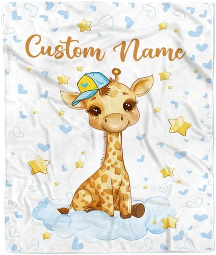 Miniatura 11 de Manta de bebé personalizada con nombre, linda flor de elefante, recién nacido, niña, niños, hija, multicolor 507