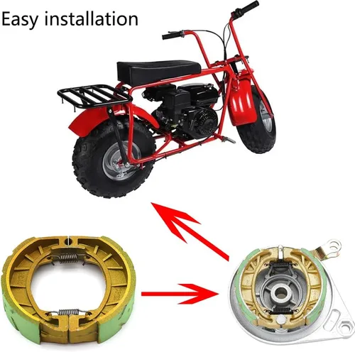 Miniatura 6 de Kucehiup CG125 Zapata de tambor de freno, 2 piezas, universal de 4.134 in, zapata para 6.5 Hp 196cc MB165 MB200 BT200X CT200U Motorsports Mini Bike
