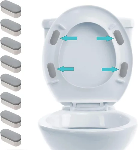 iFealClear 8 piezas de parachoques universales para asiento de inodoro para bidé, parachoques de goma para cambiar de altura, fuerte adherencia para