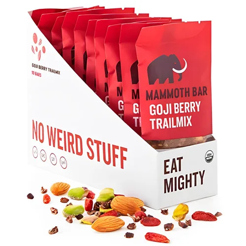 Miniatura 9 de Barra de anacardo y canela, orgánica, paleo, sin gluten y cruda por Mammoth Bar, 0.35-0.47 onzas de proteína, 1.8 onzas (10 barras)